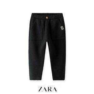 ZARA Kids | Black | WAFFLE KNIT PANTS
